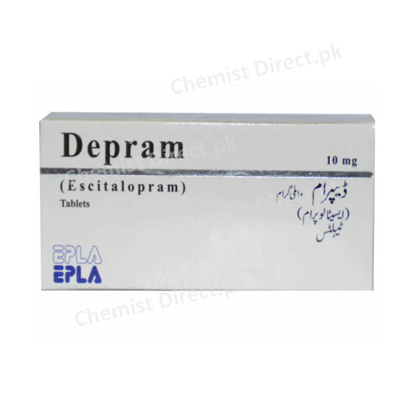 Depram 10mg Tablet Martin Dow Pharmaceutical Anti-Depressant Escitalopram