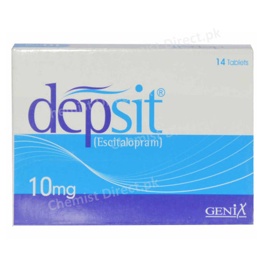 Depsit 10mg Tab Tablet Genix Pharma Anti Depressant Escitalopram