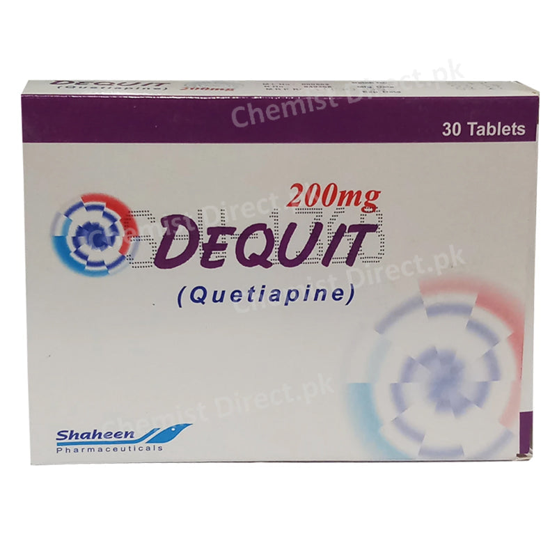 Dequit 200mg Tab Tablet Shaheen Pharma Quetiapine.