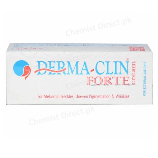 Derma Clin Forte Cream 20gm Derma Techno Pakistan Skin Care Preparations Depigmentory with peeling effects.