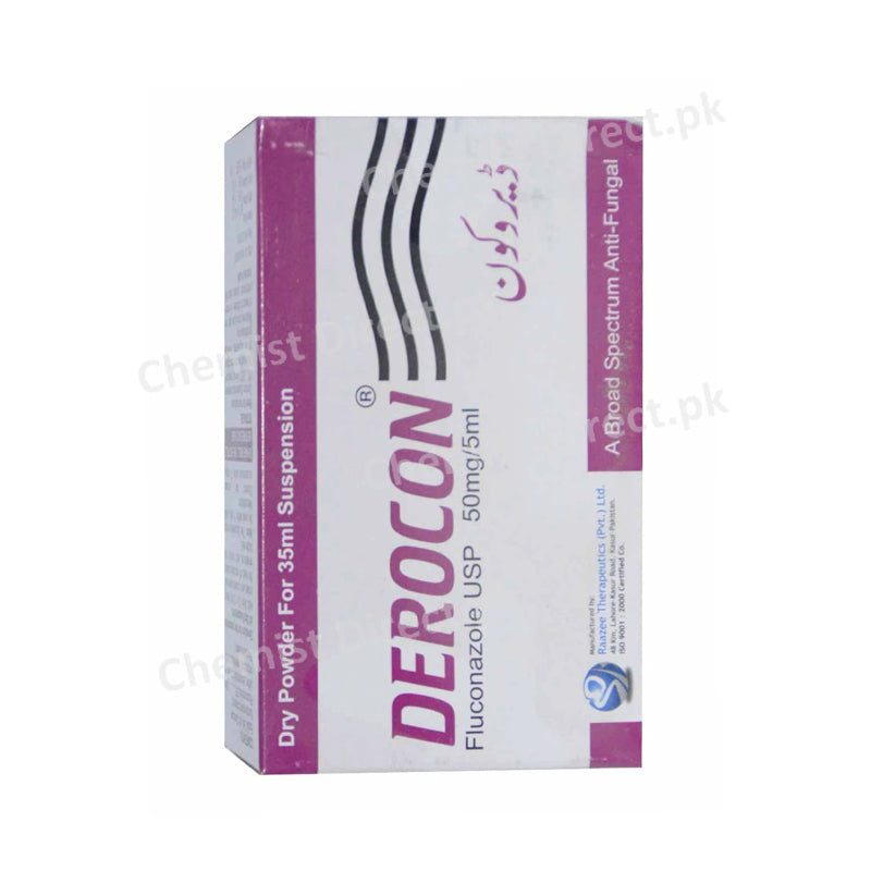Derocon Suspension 50mg/5ml 35ml Anti-Fungal Fluconazole Raazee Therapeutics