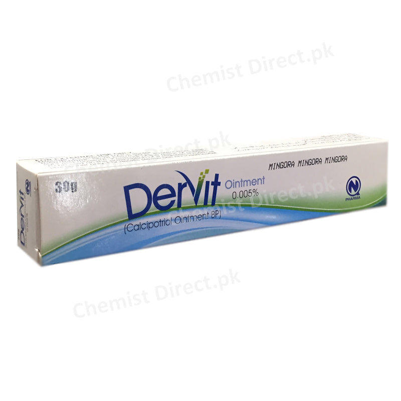 Dervit Ointment 30g NabiqasimIndustries Pvt ltd Anti Psoriasis Calcipotriol 0.005 Betamethasone Dipropionate 0.05