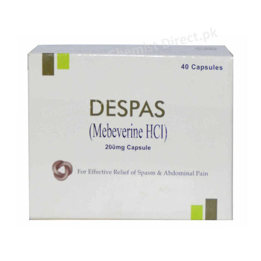 Despas Tablet 200mg SJ & G Fazal Elahi Anti-Spasmodic Mebeverine Hcl