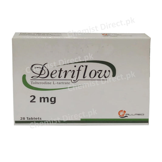 Detriflow 2mg Tablet Allmed Laboratories Tolterodine L Tartrate UrinaryIncontinence