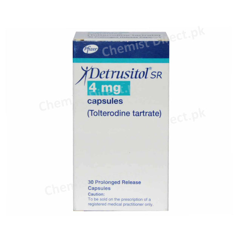 Detrusitol-SR 4mg capsule Pfizer Pakistan Tolterodine Urinary incontinence