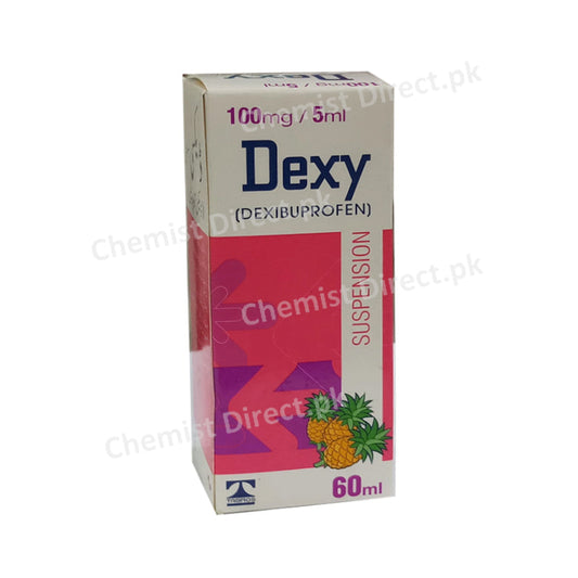 Dexy Suspension 100mg/5ml 60ml Dexibuprofen Tabros Pharma Nsaid