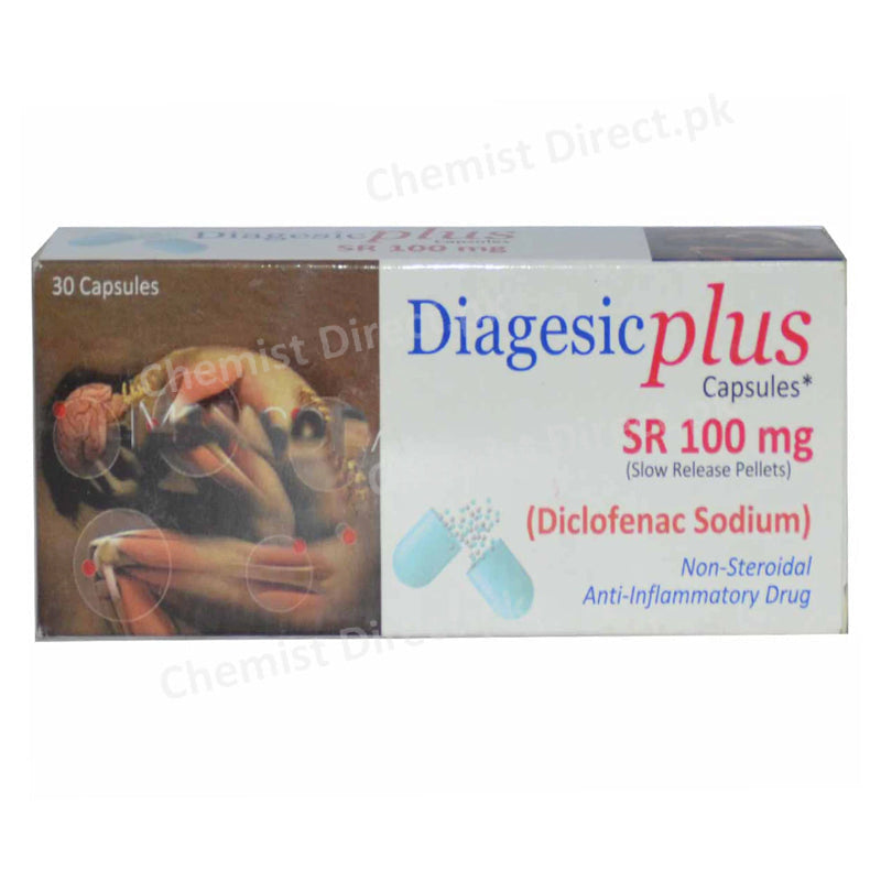 Diagesic Plus Sr 100mg Cap Wilson Pharmaceutical Nsaid Diclofenac Sodium
