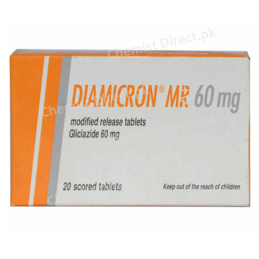 Diamicron MR 60mg Tab Tablet Servier Research And Pharmaceuticals Pakistan Oral Hypoglycemic Gliclazide