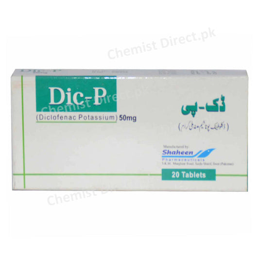 Dic P 50mg Tab Tablet Shaheen Pharmatec Pvt Ltd Diclofenac Potassium