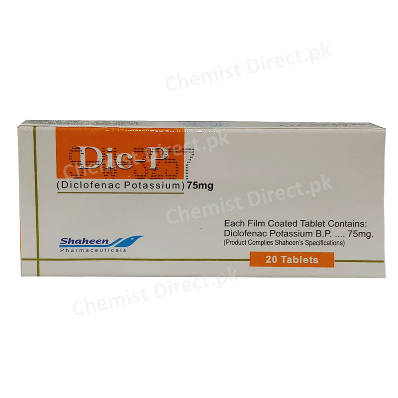     Dic P 75mg Tab Tablet Shaheen Pharma Diclofenac Sodium 