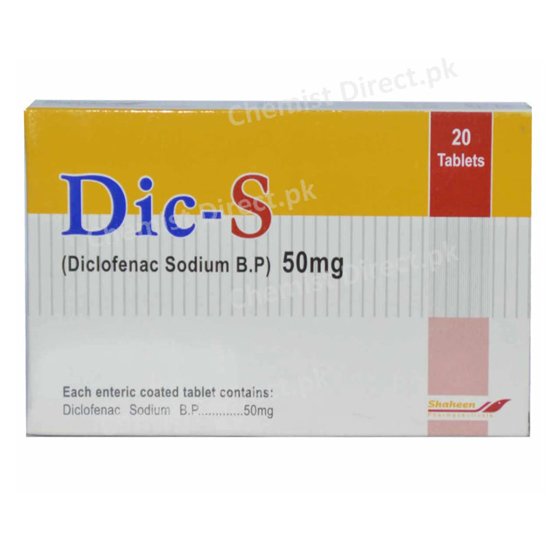 Dic S 50mg Tab Tablet Shaheen Pharmaceuticals Diclofenac Sodium