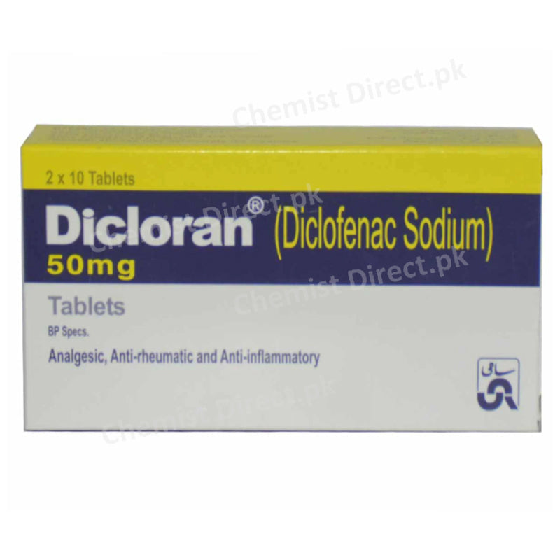 Dicloran 50mg Tab Tablet Sami  Pharmaceuticals Nsaid Diclofenac Sodium 