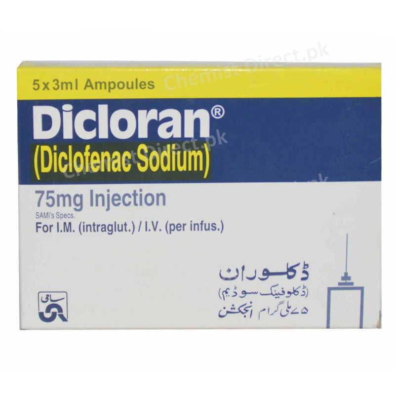 Dicloran 75mg Injection Inj Sami Pharmaceuticals Nsaid Diclofenac Sodium