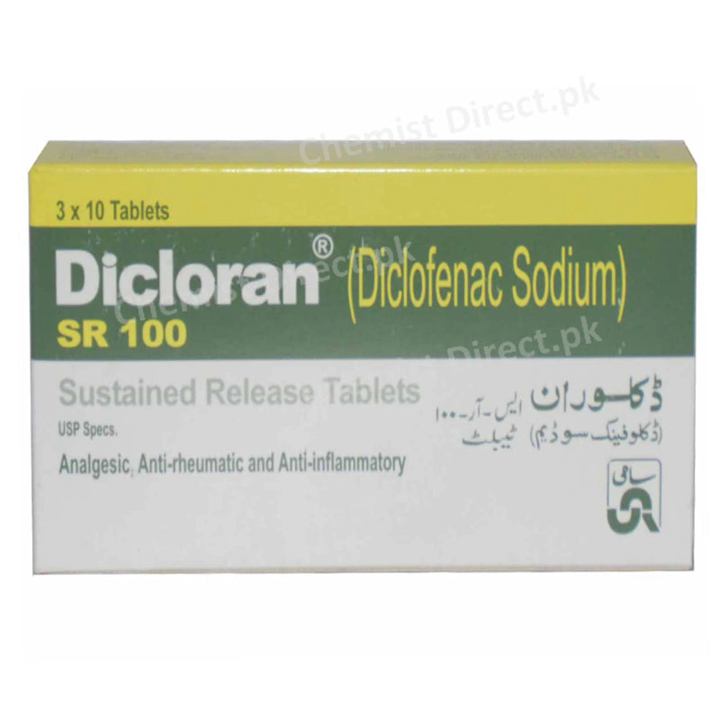 Dicloran Sr 100mg Tab Tablet Sami Pharmaceuticals Nsaid Diclofenac Sodiumq