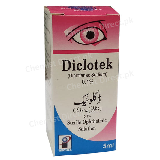 Diclotek Eye Drop 5ml Innvotek Pharmaceuticals Nsaid Diclofenac Sodium