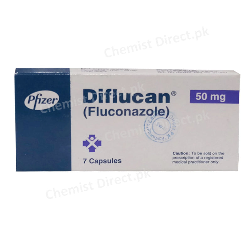 Diflucan Capsule 50mg Anti-Fungal Fluconazole Pfizer Pakistan