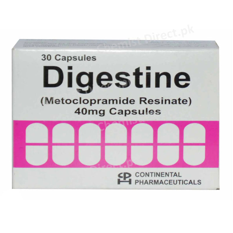 Digestine Capsule 40mg Continental Pharmaceuticals Gastroprokinetic Metoclopramide Resinate 40mg