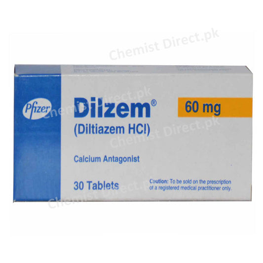 Dilzem 60mg Tablet Anti-hypertensive Pfizer Pakistan Diltiazem Hcl