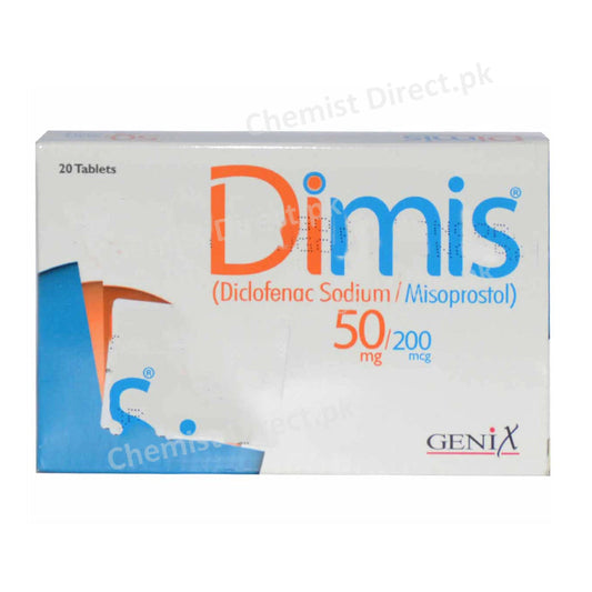 Dimis 50mg/200mcg tablet Genix Pharma Diclofenac Sodium Misoprostol