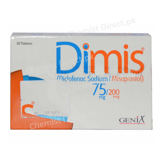 Dimis 75mg/200mcg tablet Genix Pharma Diclofenac Sodium Misoprostol
