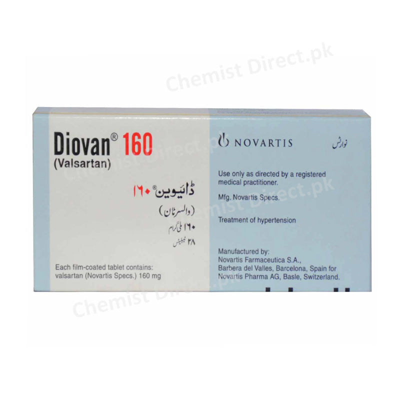 Diovan 160mg Tablet Novartis Pharma Anti-Hypertensive Valsartan