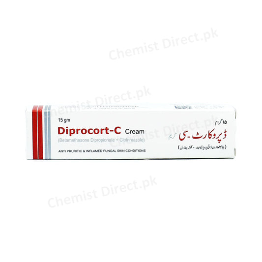 Diprocort-C Cream 15gram Pearl Pharmaceuticals Anti-Fungal Corticosteroid Betamethasone Dipropionate , Clotrimazole