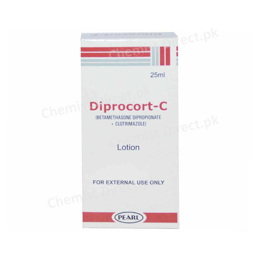 Diprocort-C Lotion 25ml Pearl Pharmaceuticals Anti-Fungal Betamethasone Dipropionate , Clotrimazole