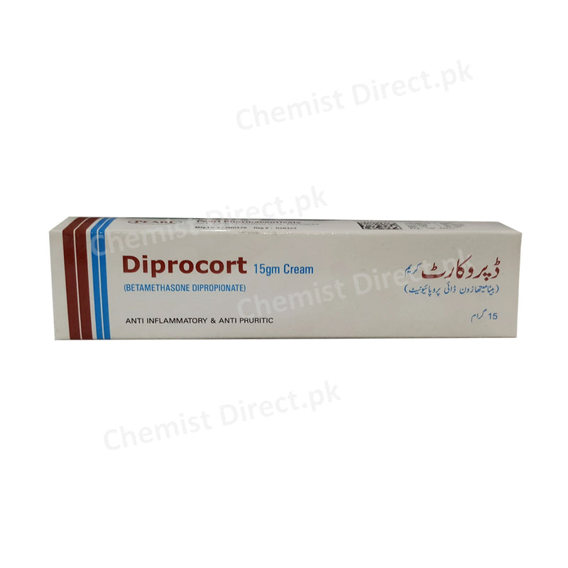 Diprocort Cream 15gram Pearl Pharmaceuticals Anti-Fungal Betamethasone Dipropionate 