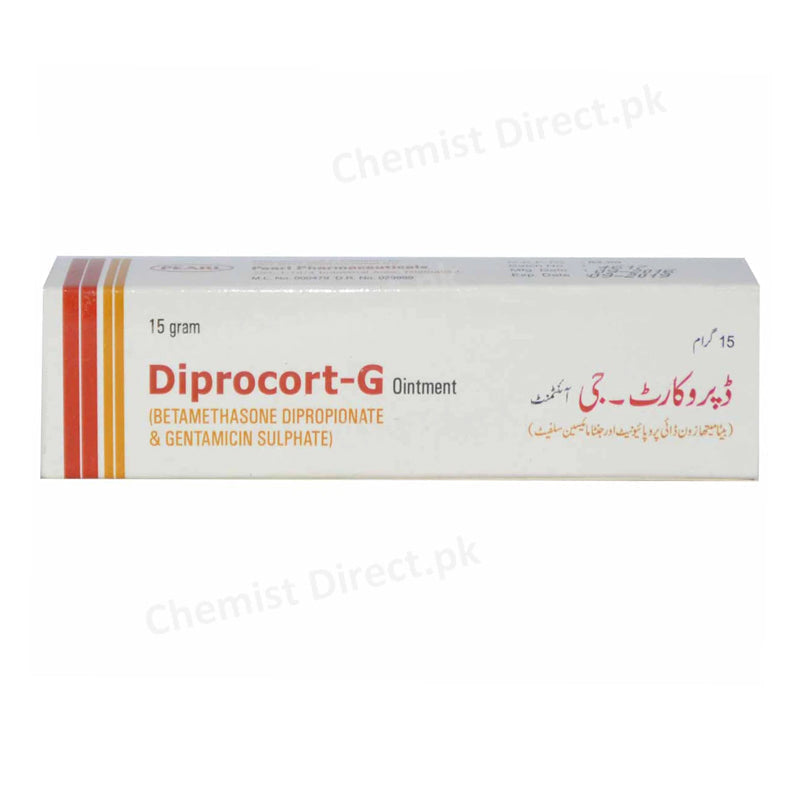 Diprocort-G 15gram Ointment Pearl Pharmaceuticals Anti-Fungal Betamethasone Dipropionate , Gentamicin Sulphate