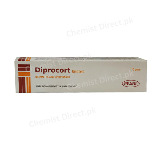 Diprocort Ointment 15gm Pearl Pharmaceuticals Anti-Fungal Corticosteroid Betamethasone Dipropionate 