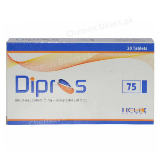 Dipros 75mg Tab Tablet Helixpharma Diclofenac Sodium 75mg misoprostol 200mcg