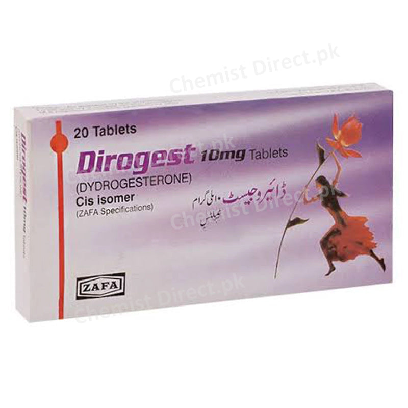 Dirogest 10mg Tab Tablet Zafa Pharma Hormonal Product Dydrogesterone