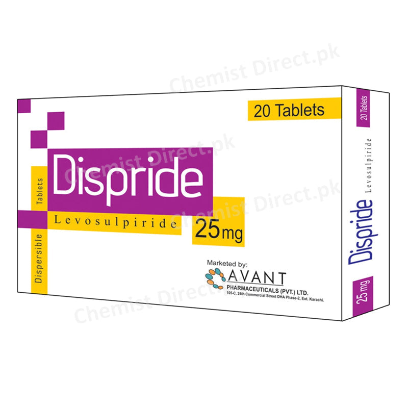 Dispride 25mg Tab Tablet Avant Pharma Gastroprokinetic Psychosis Levosulpiride