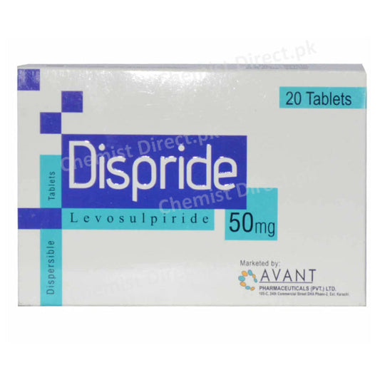 Dispride 50mg Tab Tablet Avant Pharma Gastroprokinetic Psychosis Levosulpiride