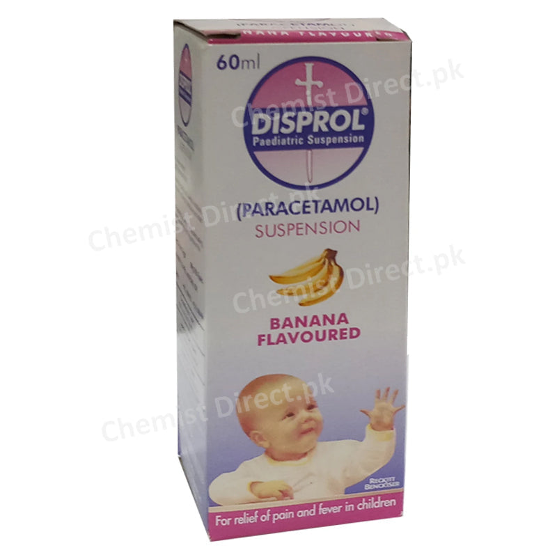 Disprol Paediatric Susp 120mg 5ml 60ml Suspention ReckittBenckise Pakistan Ltd Fever And Pain Relief Paracetamol