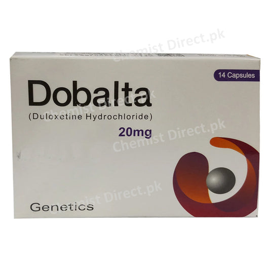 Dobalta 20mg Tab Tablet Genetics Pharma ceuticals Pvt Ltd Anti Depressant Duloxetine HCl
