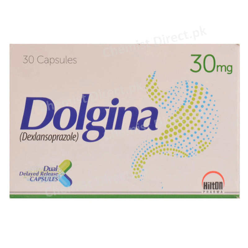 Dolgina 30mg Cap Capsule Hilton Pharma Anti Ulcerant Dexlansoprazole