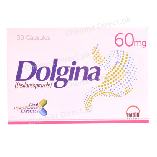 Dolgina 60mg Cap Capsule Hilton Pharma Anti Ulcerant Dexlansoprazole