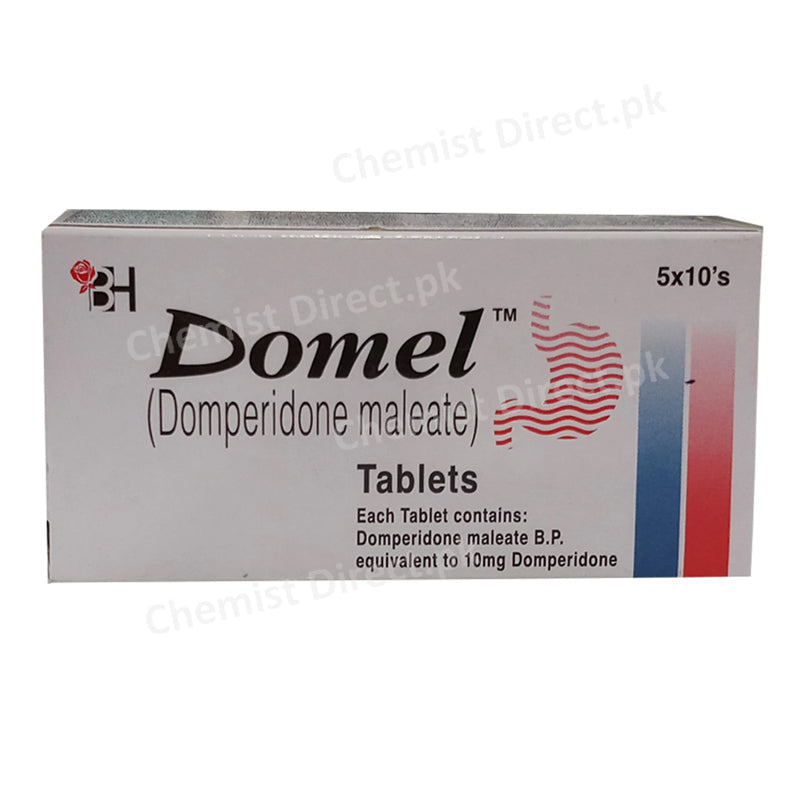 Domel Tablet 10mg Gastroprokinetic Domperidone Maleate Barrett Hodgson Pakistan