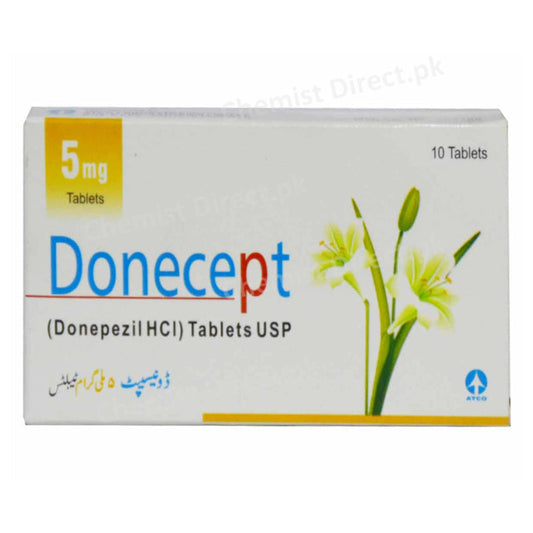 Donecept 5mg Tablet Anti-Alzheimer Donepezil Hcl Atco Pharma