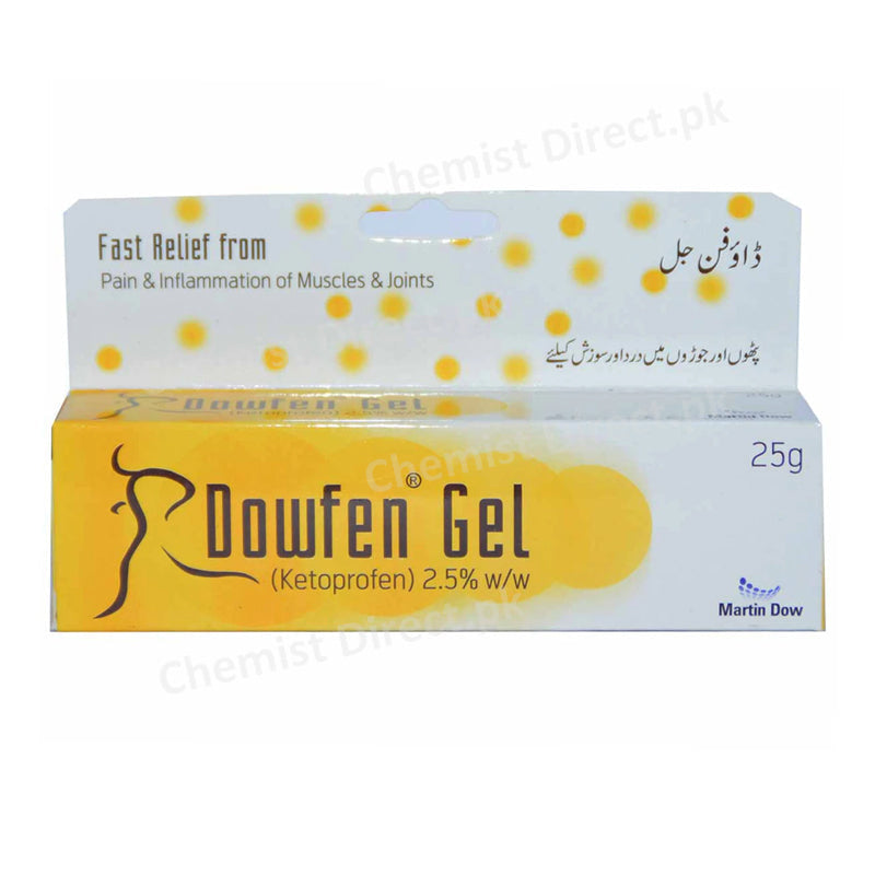 Dowfen Gel 2.5% 25gm Ketoprofen Martin Dow Pharmaceutical Nsaid