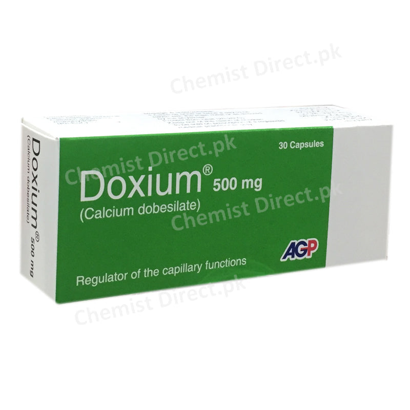 Doxium Capsule 500mg Agp Cerebral Peripheral Vasotherapeutics Calcium Dobesilate