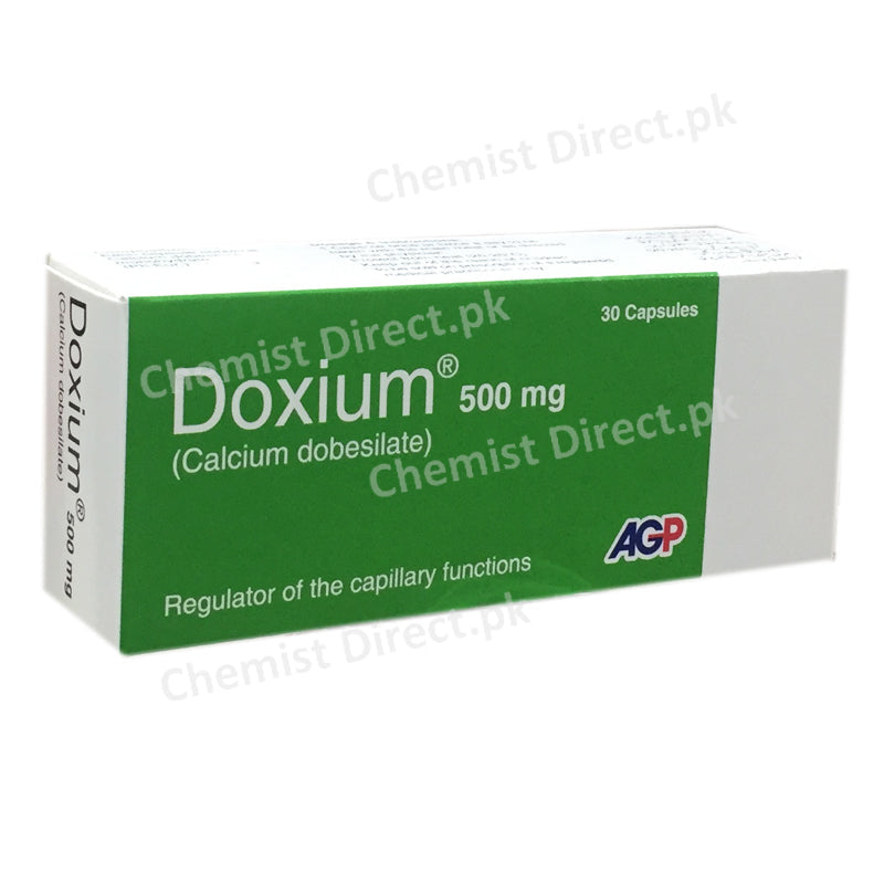 Doxium Capsule 500mg Agp Cerebral Peripheral Vasotherapeutics Calcium Dobesilate