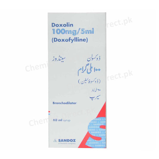 Doxolin 100mg/5ml Syrup 60ml Novartis Pharma Asthma Copd Doxofylline Novartis Pharma