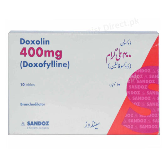 Doxolin 400mg Tablet Novartis Pharma Asthma/Copd Doxofylline 400mg