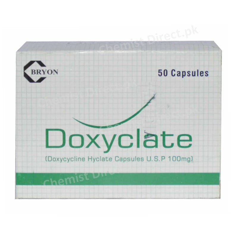 Doxyclate Capsule 100mg Bryon Pharmaceuticals Tetracycline Antibiotic Doxycycline