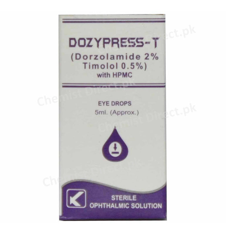 Dozypress-T Eye Drops 5ml Kobec health Sciences Anti-Glaucoma Dorzolamide2 Timolol Maleate 0.5