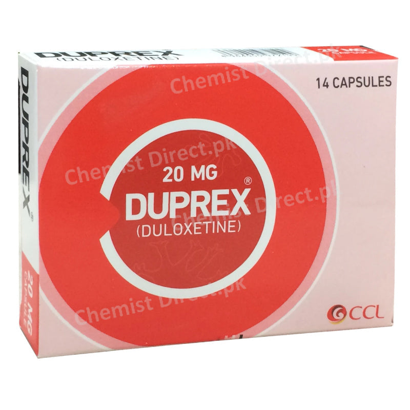 Duprex 20mg Cap Capsule Anti Depressant Duloxetine