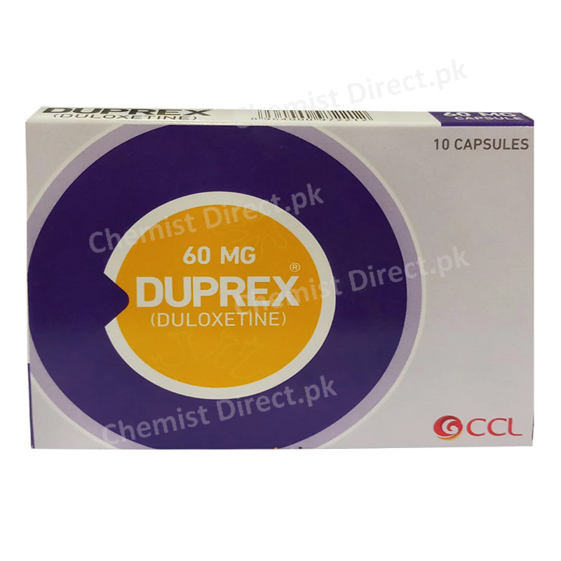 Duprex Capsule 60mg Anti-Depressant Duloxetine CCL Pharma