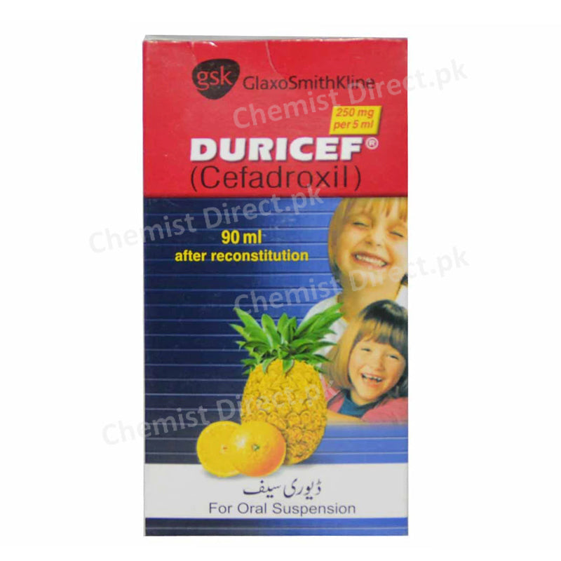 Duricef Suspension 250mg/5ml 60ml Glaxosmithkline Pakistan Cefadroxil Cephalosporin Antibiotic